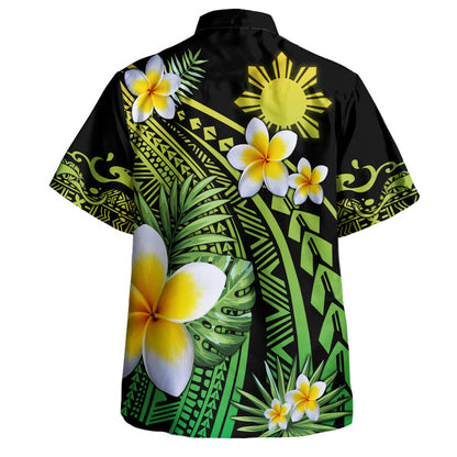 Philippines Filipinos Hawaiian Shirt Plumeria Polynesian Pattern