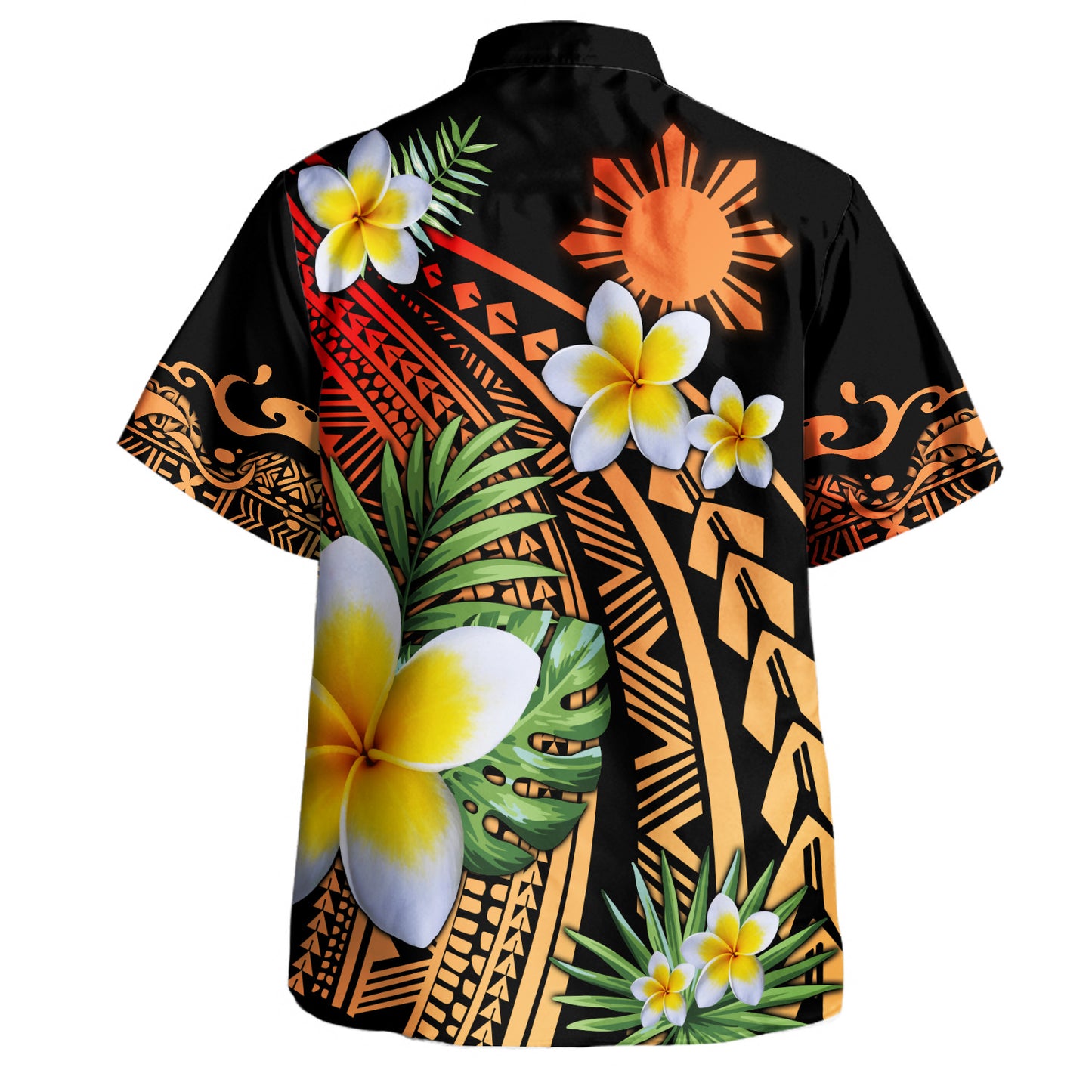 Philippines Filipinos Hawaiian Shirt Plumeria Polynesian Pattern
