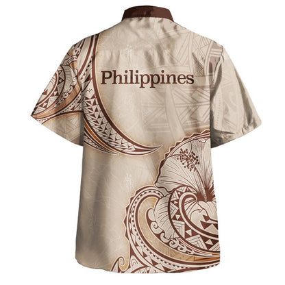 Philippines Filipinos Hawaiian Shirt Hibiscus Flowers Vintage Style
