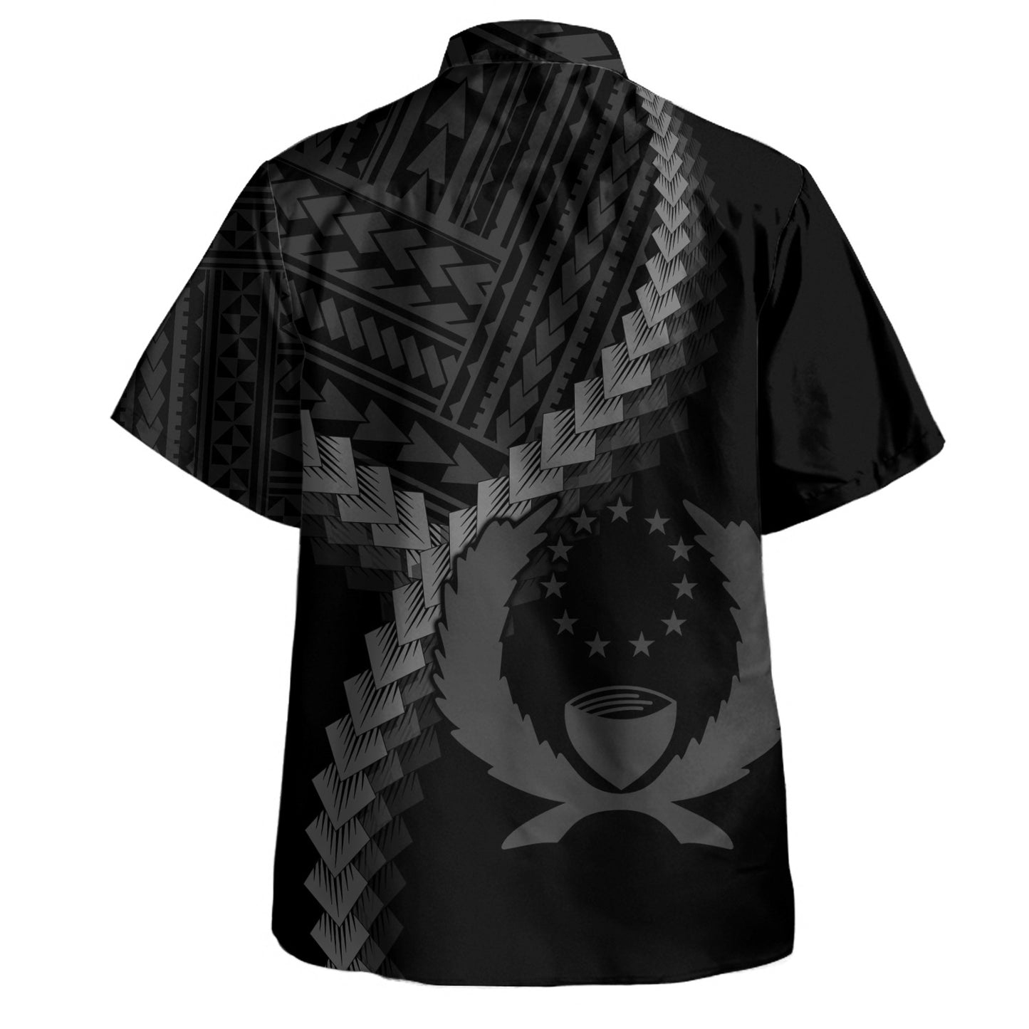 Pohnpei State Hawaiian Shirt Coat Of Arm Polynesian Tattoo Style