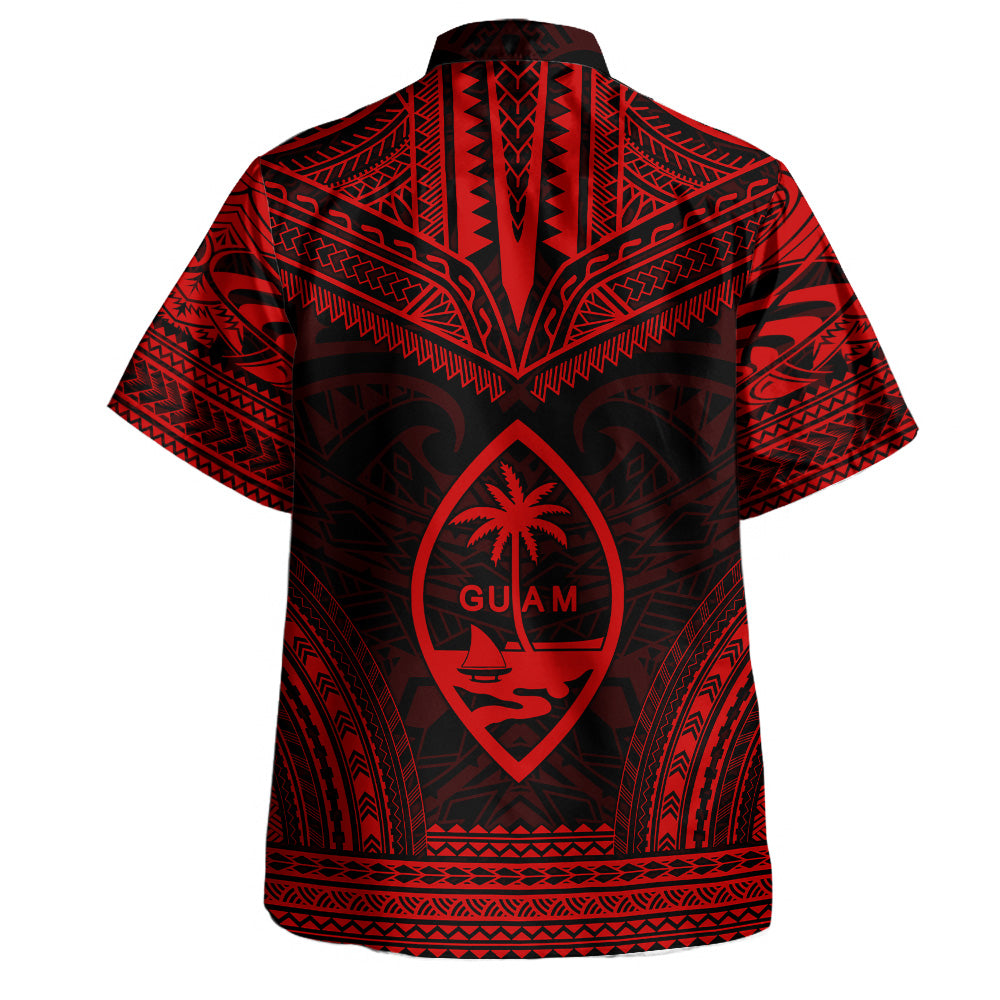 Guam Hawaiian Shirt Custom Personalised Polynesian Chief Tattoo