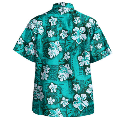 Hawaii Hawaiian Shirt Polynesian Tribal And Hibiscus Vintage