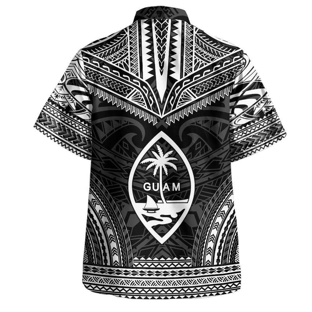Guam Hawaiian Shirt Custom Personalised Polynesian Chief Tattoo