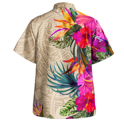 Polynesian Hawaiian Shirt Polynesian Pattern Hibiscus Nude
