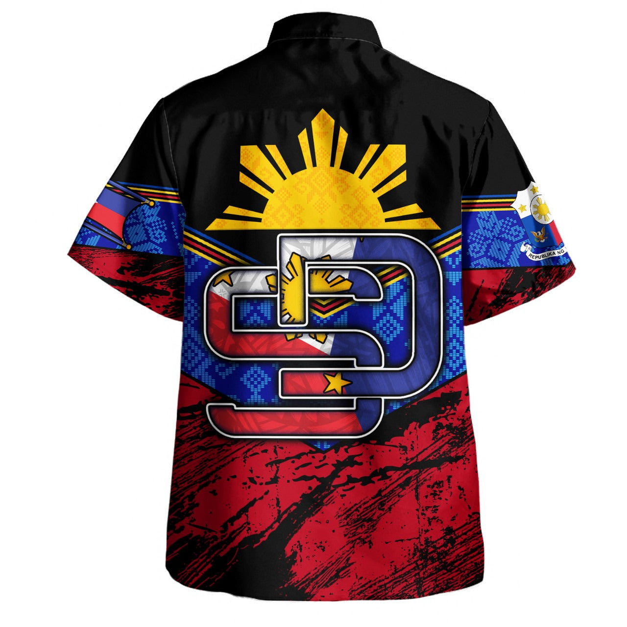 Philippines Filipinos Hawaiian Shirt San Diego Filipino Grunge Brush Stroke Style