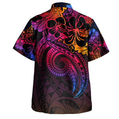 Tahiti Combo Short Sleeve Dress And Shirt Rainbow Style