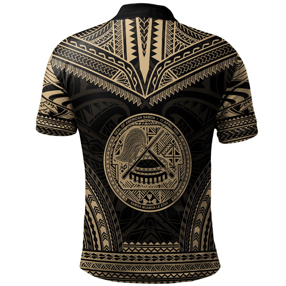American Samoa Polo Shirt Custom Personalised Polynesian Chief Tattoo