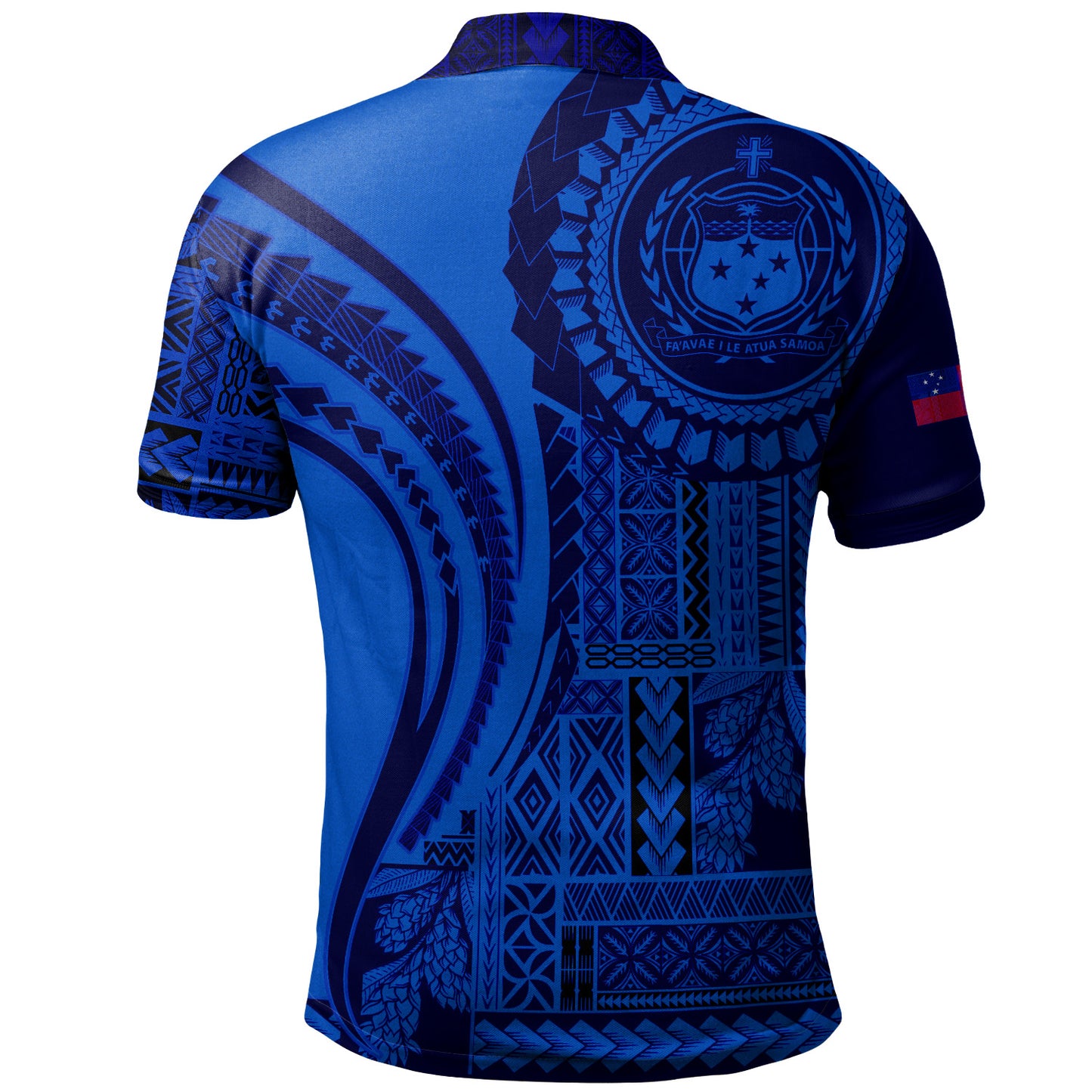 Samoa Polo Shirt Seal Samoan Siapo Blue Design