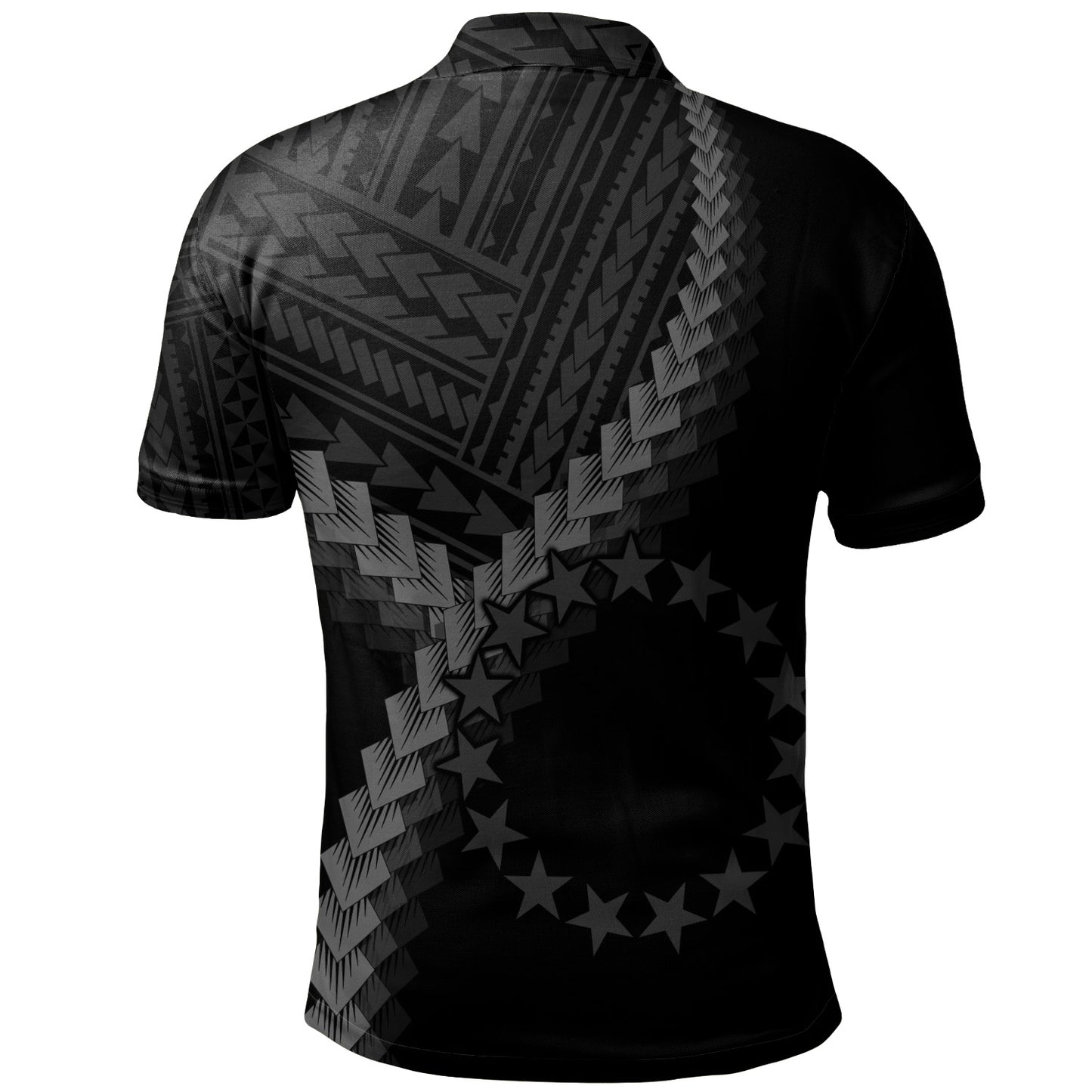 Cook Islands Polo Shirt Coat Of Arm Polynesian Tattoo Style