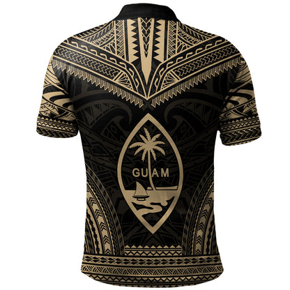 Guam Polo Shirt Custom Personalised Polynesian Chief Tattoo