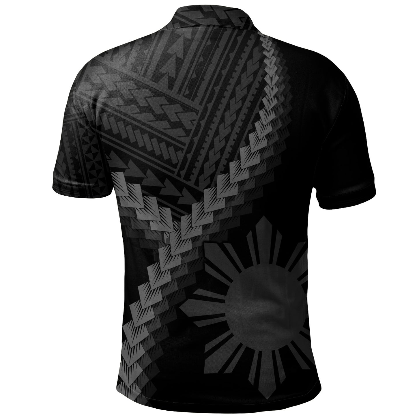 Philippines Filipinos Polo Shirt Filipinos Sun Polynesian Tattoo Style