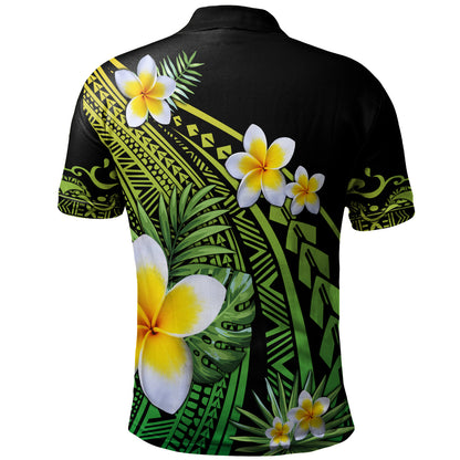 Hawaii Polo Shirt Plumeria Polynesian Pattern