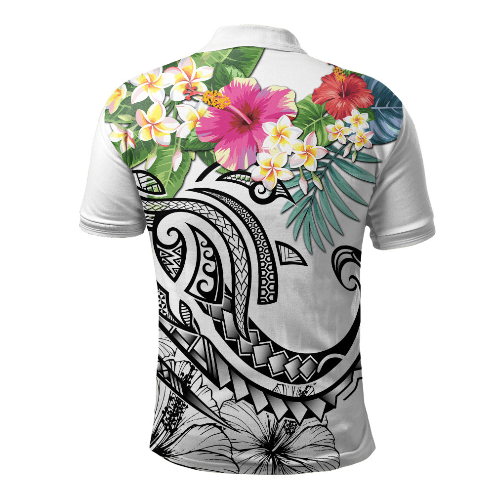 Polynesian Polo Shirt Summer Plumeria
