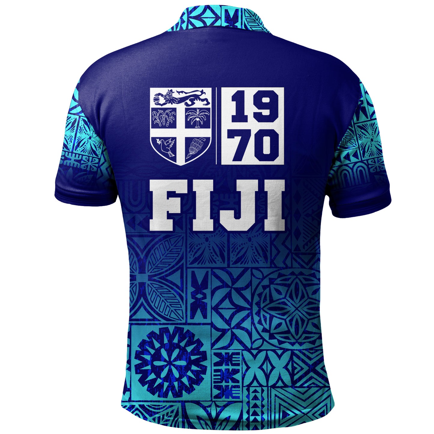 Fiji Polo Shirt Fiji Independence 1970 Tapa Style