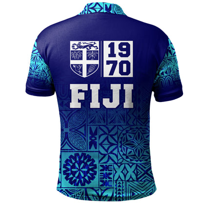 Fiji Polo Shirt Fiji Independence 1970 Tapa Style