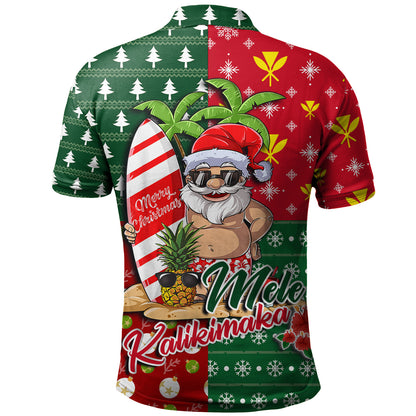 Hawaii Polo Shirt Mele Kalikimaka Hawaii Christmas Patterns