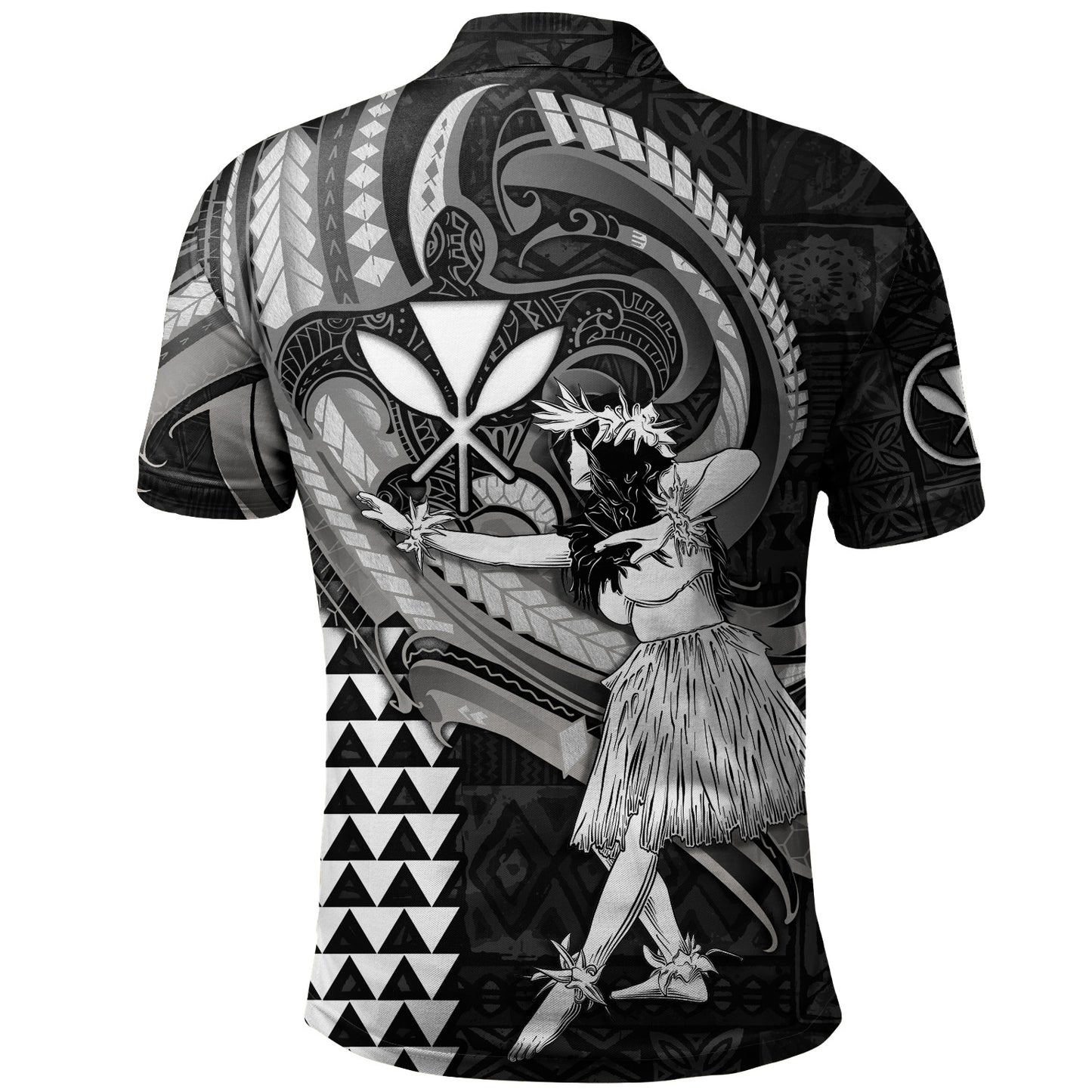 Hawaii Polo Shirt Kanaka Maoli Hula Girls Polynesian Traditional Tattoo
