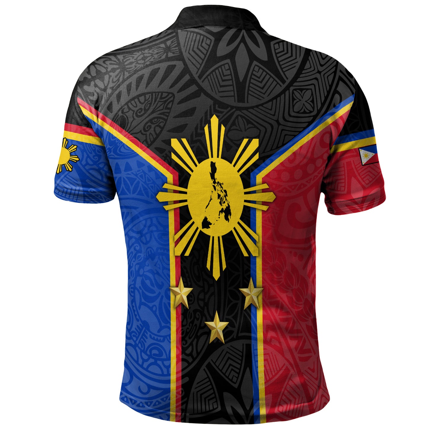 Philippines Filipinos Polo Shirt Philippines Sun Tribal Pattern Style