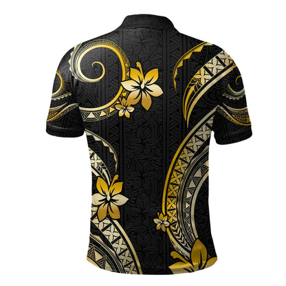 Hawaii Polo Shirt Polynesian Pattern Plumeria