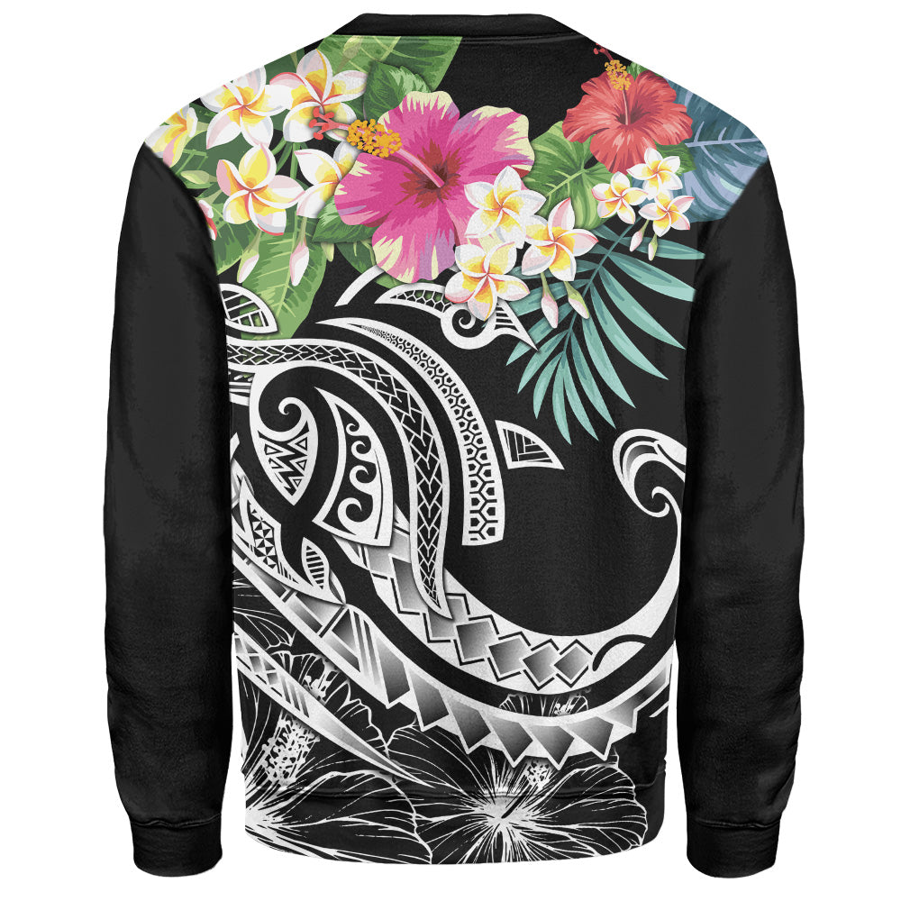 Polynesian Sweatshirt Summer Plumeria