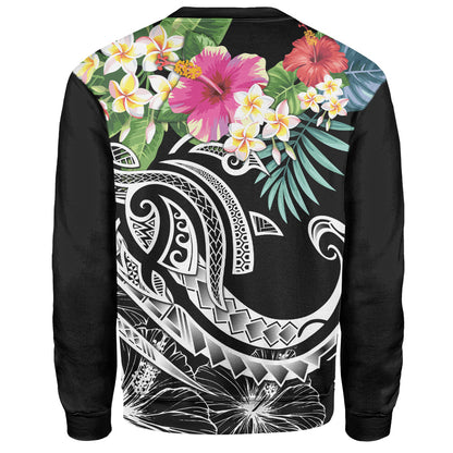 Polynesian Sweatshirt Summer Plumeria