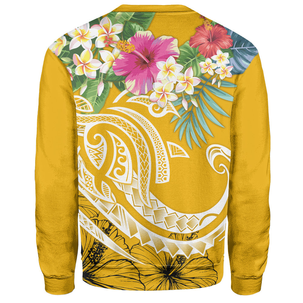 Polynesian Sweatshirt Summer Plumeria