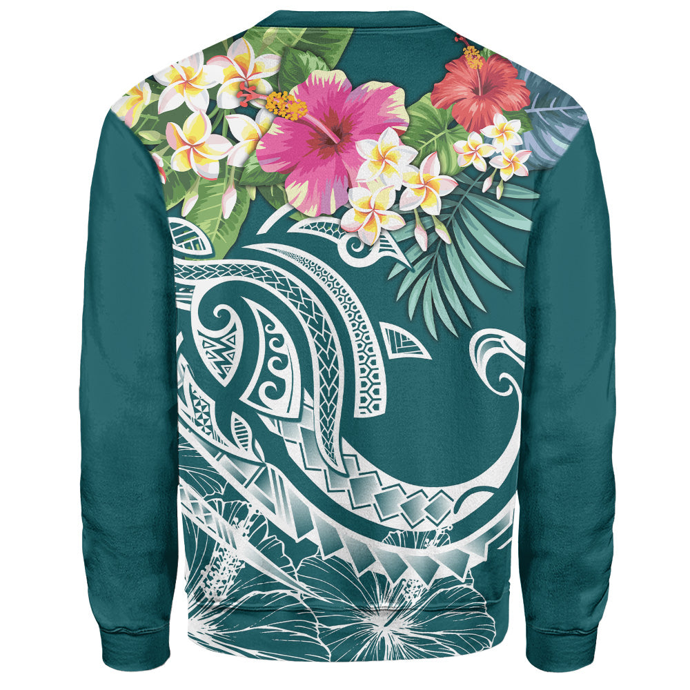 Polynesian Sweatshirt Summer Plumeria