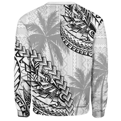 Hawaii Sweatshirt Custom Personalised Polynesian Pattern Palm Tree