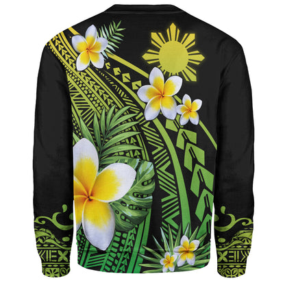 Philippines Filipinos Sweatshirt Plumeria Polynesian Pattern
