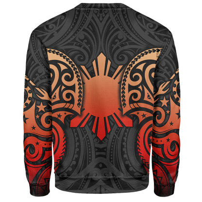 Philippines Filipinos Sweatshirt Custom Personalised Spirit Red Version