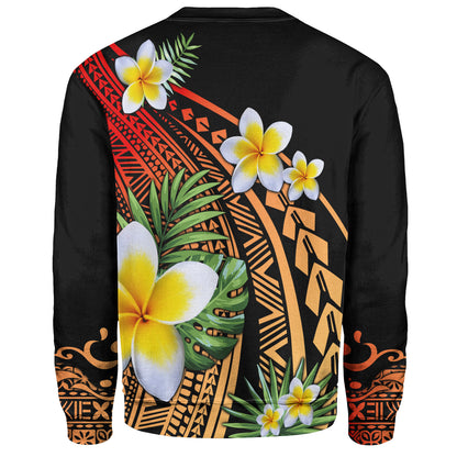 Hawaii Sweatshirt Plumeria Polynesian Pattern