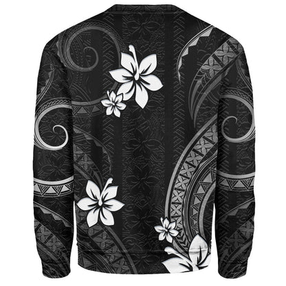 Hawaii Sweatshirt Polynesian Pattern Plumeria