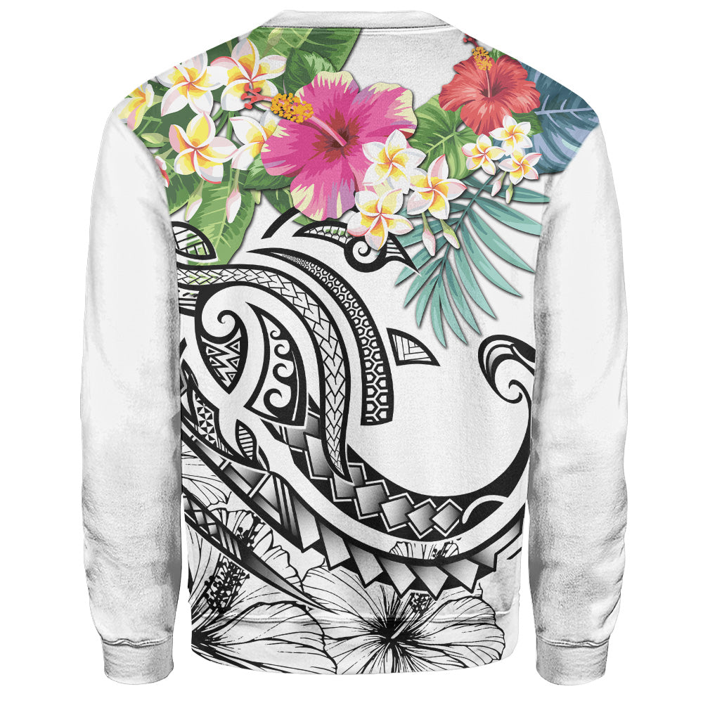Polynesian Sweatshirt Summer Plumeria