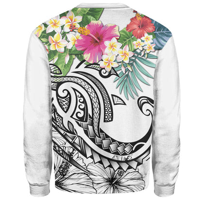 Polynesian Sweatshirt Summer Plumeria