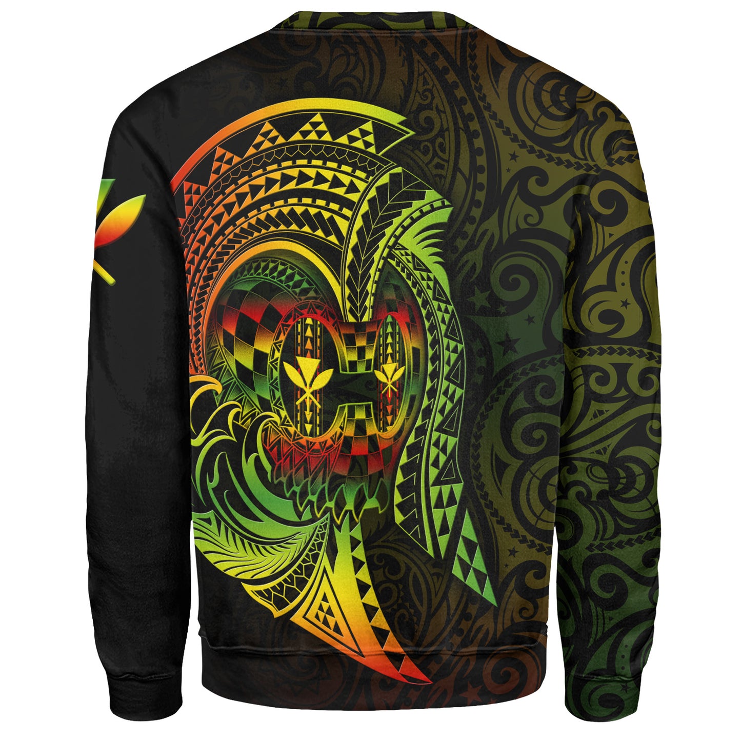 Hawaii Sweatshirt Custom Personalised Reggae Kanaka Warrior