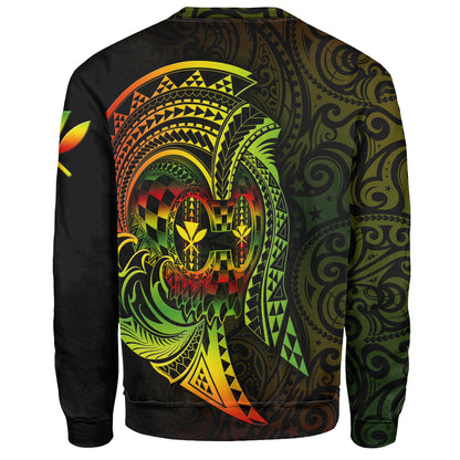 Hawaii Sweatshirt Custom Personalised Reggae Kanaka Warrior