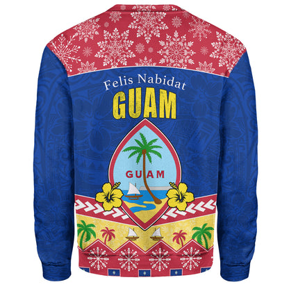Guam Sweatshirt Felis Nabidat Polynesian Style
