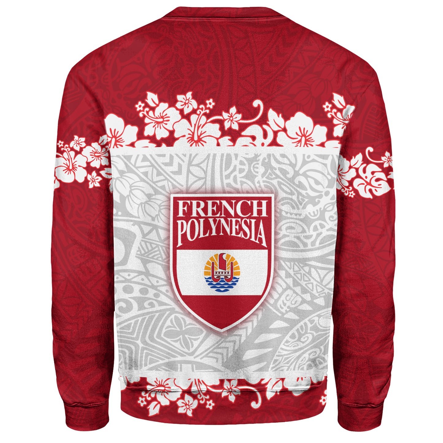 French Polynesia Sweatshirt Seal With Plumeria Flowers Polynesia Patterns