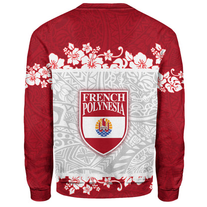French Polynesia Sweatshirt Seal With Plumeria Flowers Polynesia Patterns