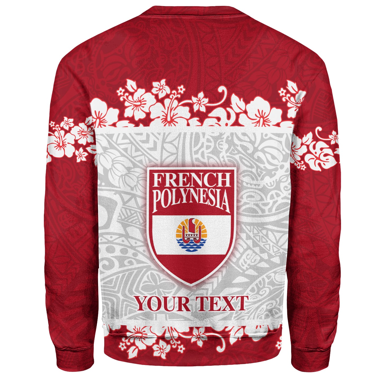 French Polynesia Sweatshirt Seal With Plumeria Flowers Polynesia Patterns