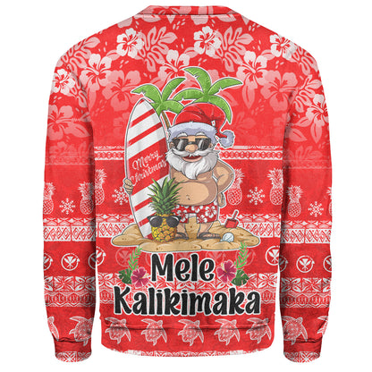 Hawaii Sweatshirt Mele Kalikimaka Merry Christmas Tree Pineapple Tropical