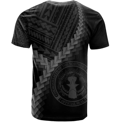 Northern Mariana Islands T-Shirt Coat Of Arm Polynesian Tattoo Style