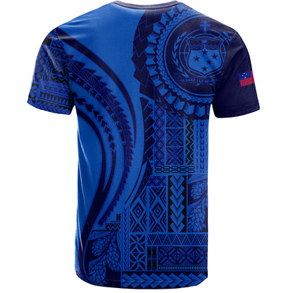 Samoa T-Shirt Seal Samoan Siapo Blue Design