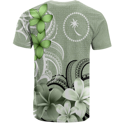 Chuuk State T-Shirt Custom Personalised Floral Spirit Sage Green
