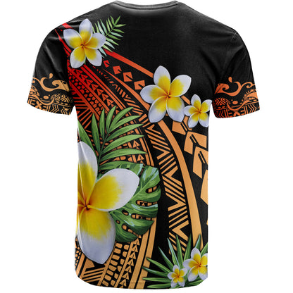 Hawaii T-Shirt Plumeria Polynesian Pattern