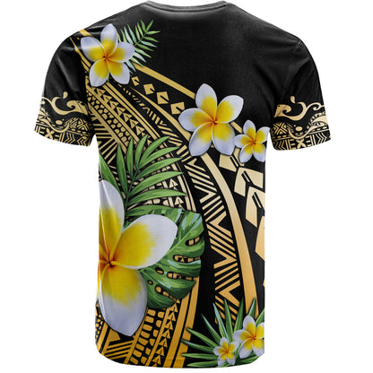 Hawaii T-Shirt Plumeria Polynesian Pattern