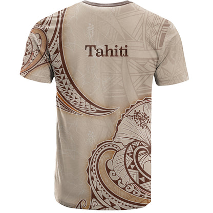 Tahiti T-Shirt Hibiscus Flowers Vintage Style