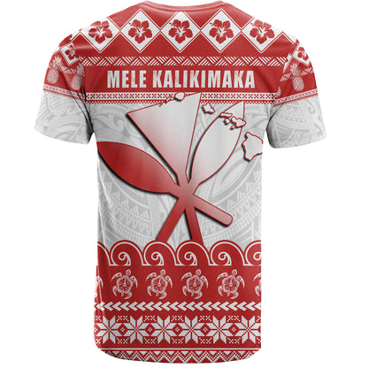 Hawaii T-Shirt Santa Surfing Merry Christmas Kanaka Maoli