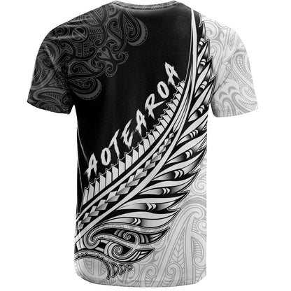 New Zealand T-Shirt Maori Silver Fern Rugby Vibe