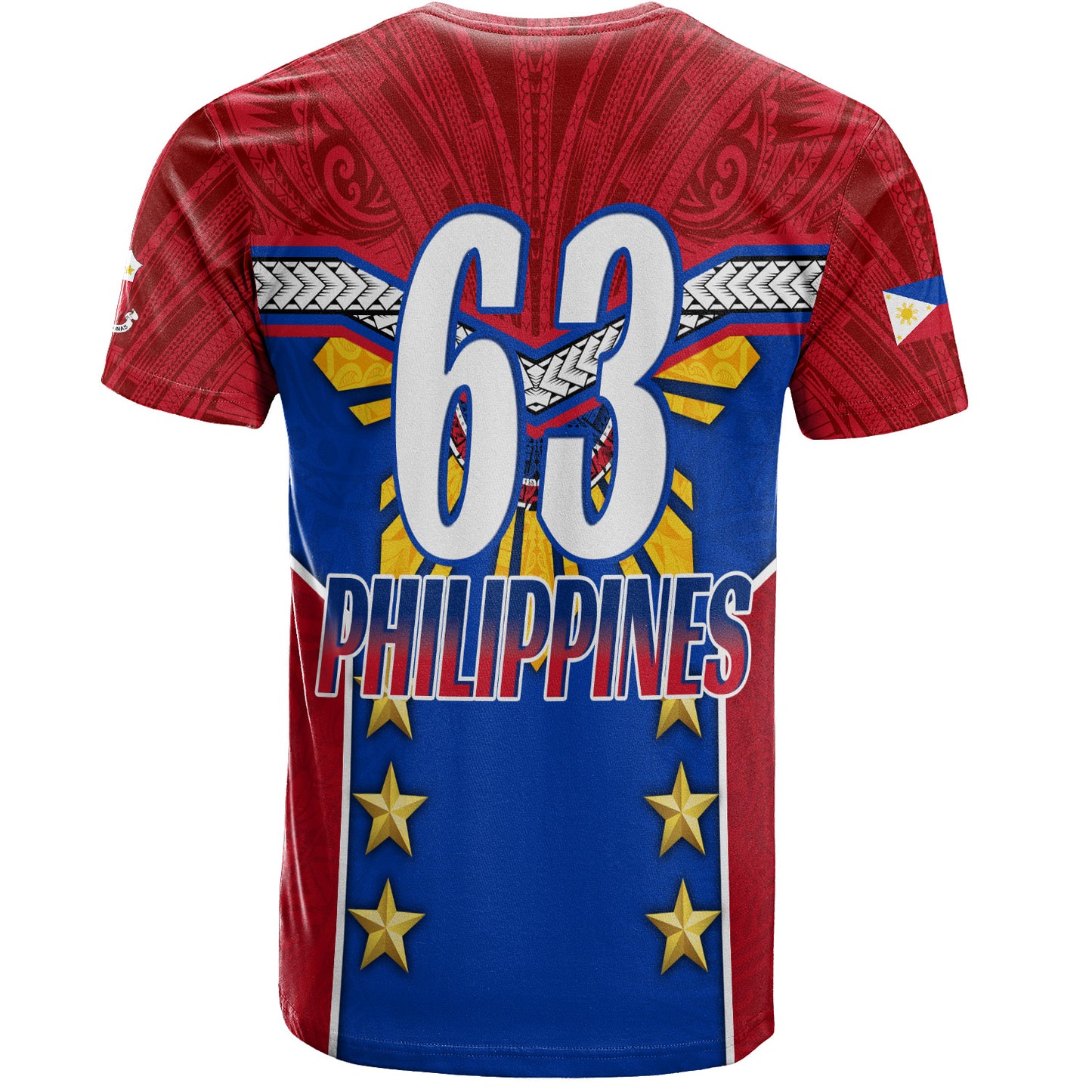 Philippines Filipinos T-Shirt Half-Up Style Flag